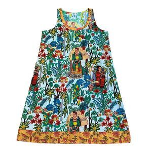 Soothe Our Souls Boutique Summer Tank Dress Size M Frieda Floral Theme Cotton